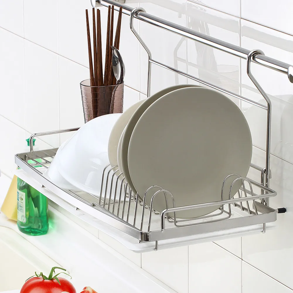 生活采家 台灣製SUS304掛式碗盤瀝水架(含抹布掛勾架)#27175T 歷史價格詳細信息