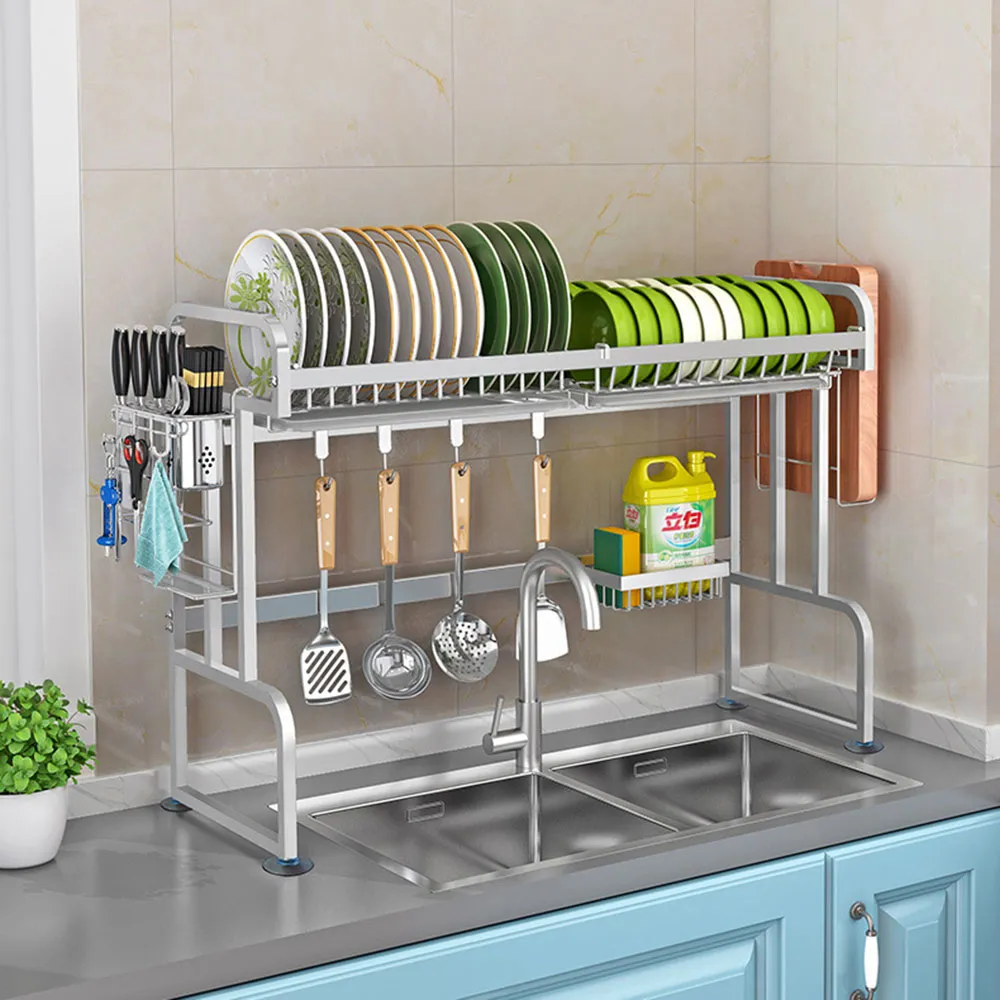 廚房水槽瀝水架水池碗碟置物架瀝水碗盤架可折疊伸縮瀝水籃收納架~雜貨罐子 歷史價格詳細信息