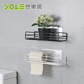 【YOLE悠樂居】無痕貼免釘浴室防水置物紙巾盒-黑(2入) 歷史價格詳細信息