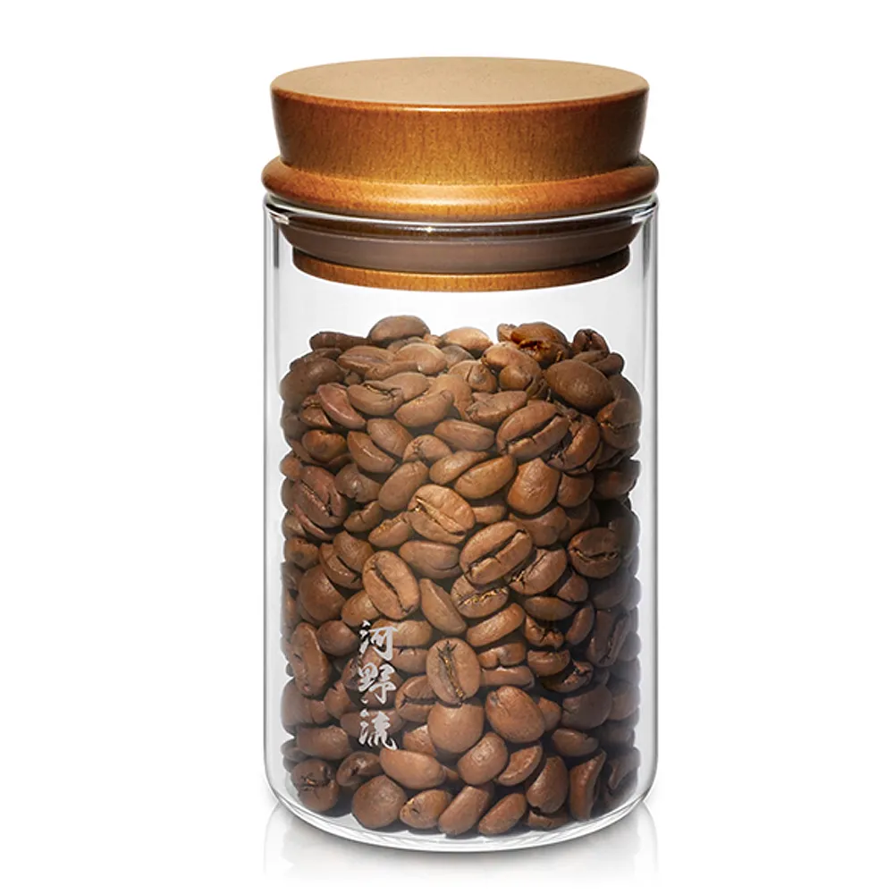 河野流 岩手密封罐250ml.木蓋儲豆罐 咖啡密封罐 耐熱玻璃保鮮罐 玻璃儲存罐 花茶葉罐 歷史價格詳細信息