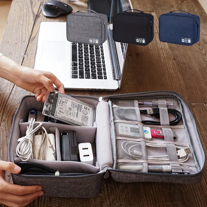 防震 旅行 3C 收納包 大 +小【PA-020】防撞收納包 可裝行動電源 手機 耳機 充電線材 歷史價格詳細信息