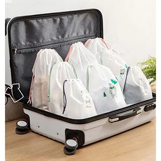 【中旅行收納束口袋】收納袋 旅行裝 鞋子收納袋 防塵袋 鞋袋 鞋子收納袋 首飾袋子 禮物袋 收納包 束口棉袋 整理袋化妝 歷史價格詳細信息