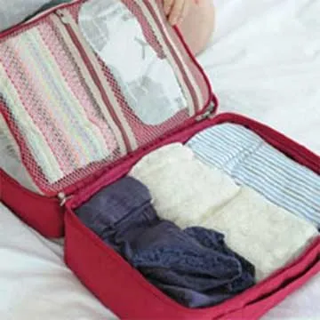 DINIWELL 行李箱衣物整理袋 防水旅游收纳包 6件套装防水旅行收纳袋 歷史價格詳細信息