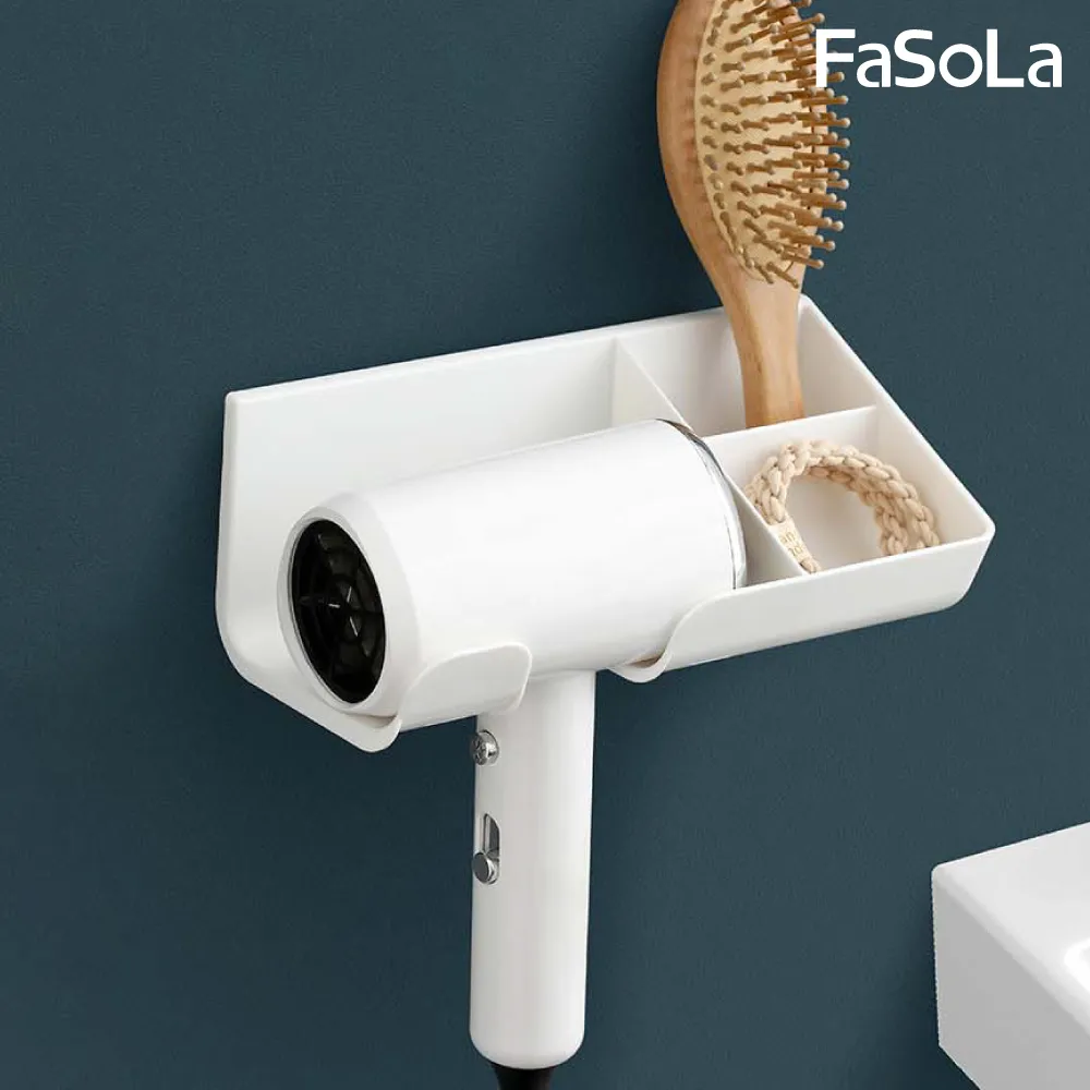 FaSoLa 免打孔吹風機分格收納置物架 公司貨 瀝水置物架 吹風機支架 免打孔 通用口徑 即貼即用 可繞可束 歷史價格詳細信息