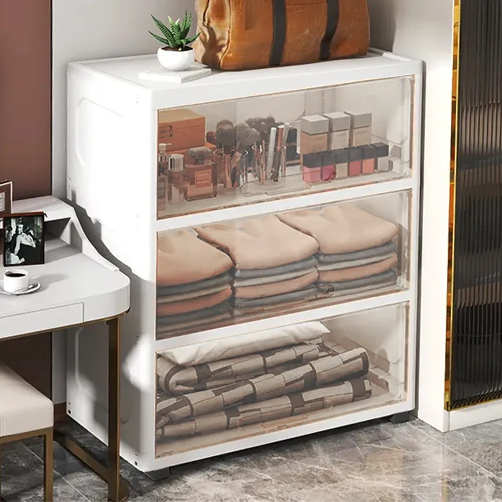 【Mr.box】60面寬摺疊雙開門三層收納櫃-附滑輪 歷史價格詳細信息