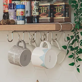 《舒適屋》不鏽鋼吊掛層板高腳杯架 歷史價格詳細信息