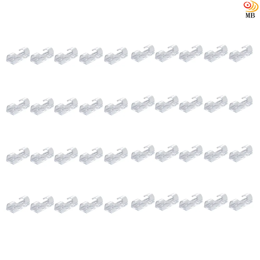 透明電線固定器 20個裝 超大號 理線器 集線器 延長線收納 插頭掛 歷史價格詳細信息