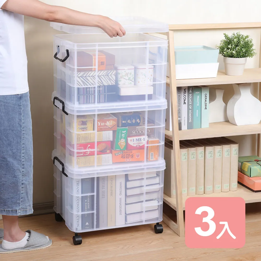 《真心良品》KEYWAY強固型掀蓋式透明整理箱33L-3入 歷史價格詳細信息