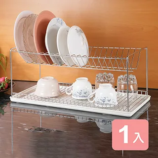 《真心良品》皇家拿鐵不銹鋼雙層碗盤瀝水架-1入組 歷史價格詳細信息
