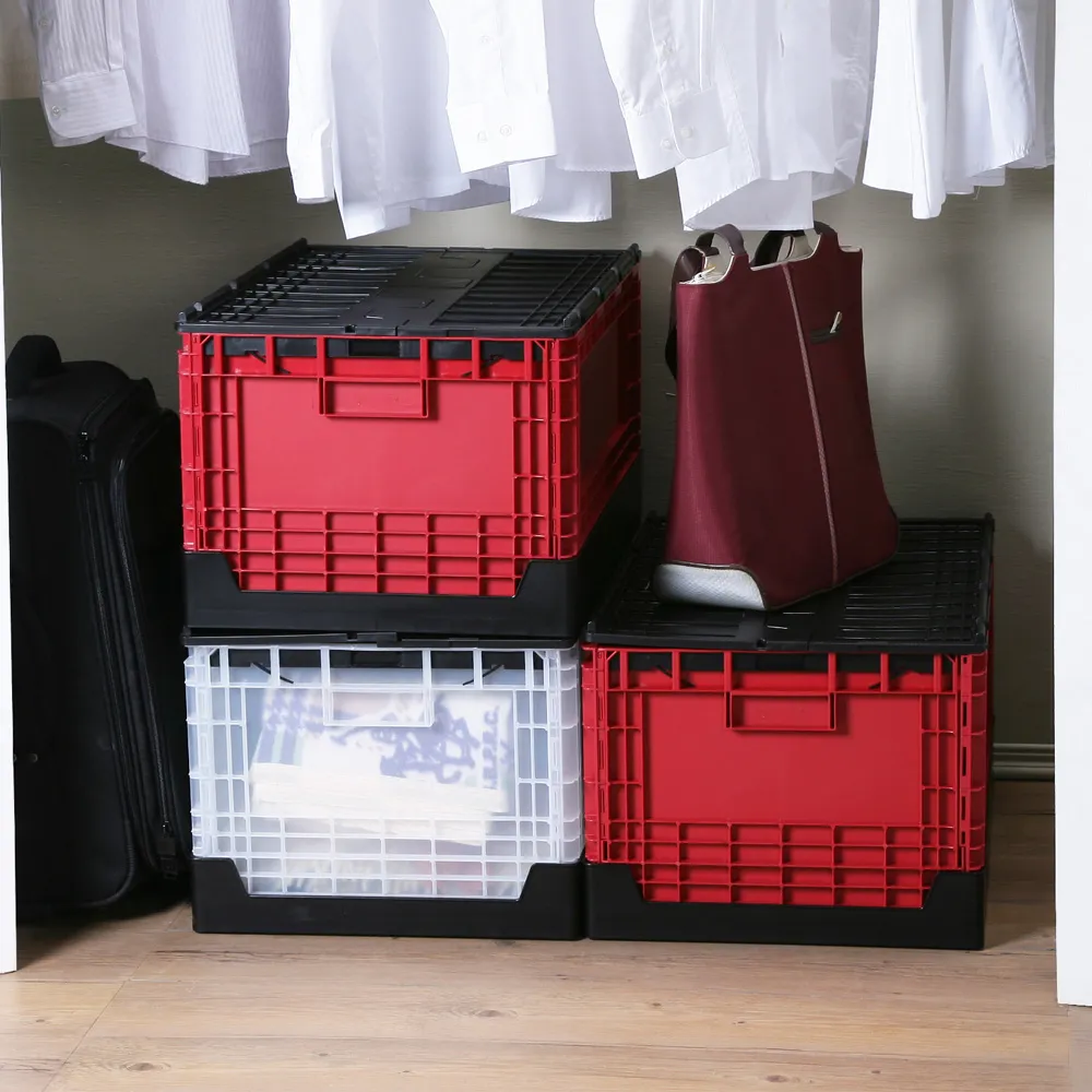 《真心良品x樹德》栗林掀蓋摺疊物流箱1入組 歷史價格詳細信息