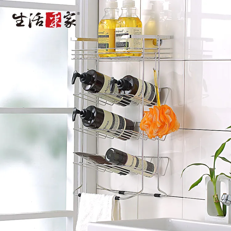 生活采家浴室不鏽鋼深形收納架 強力無痕貼 沐浴盥洗沐浴瓶罐 置物收納#57042 歷史價格詳細信息