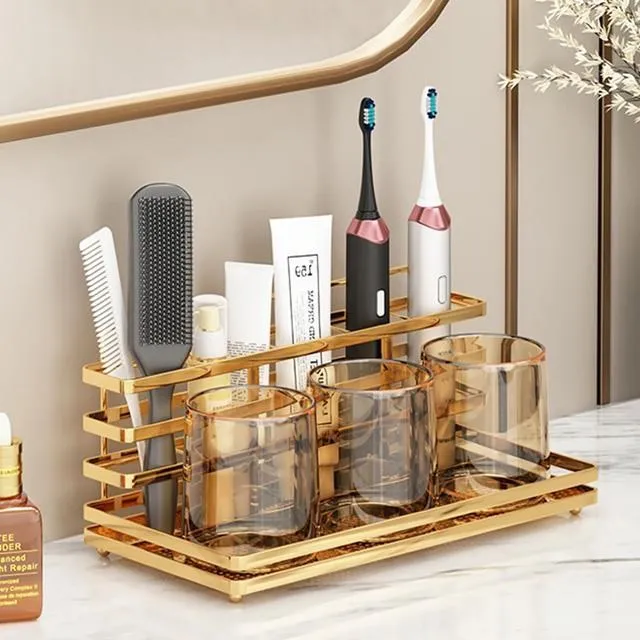 輕奢風 金色筆刷架口紅收納架 化妝刷架置物 梳妝台收納架 整理架 置物架 收納盒【SV6065】BO雜貨 歷史價格詳細信息