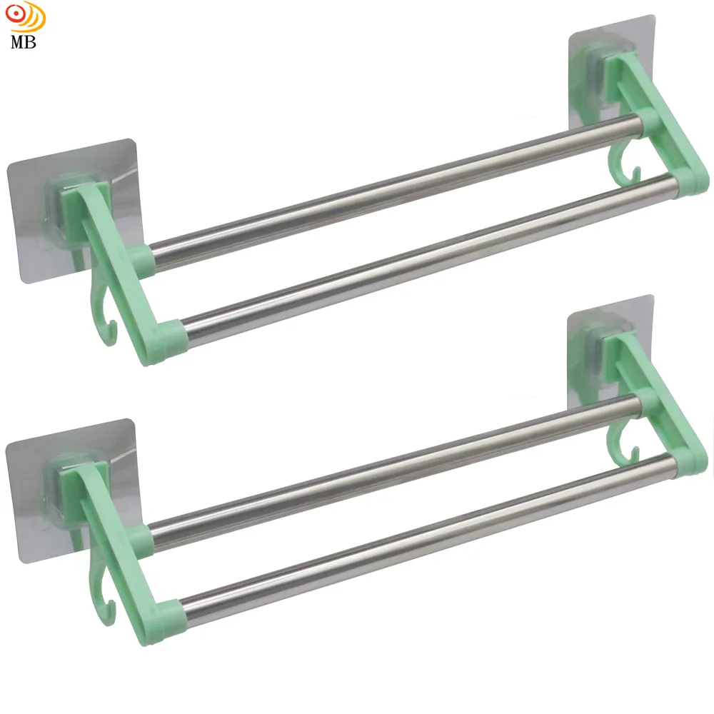 不鏽鋼雙桿無痕吸盤毛巾架-長款 歷史價格詳細信息