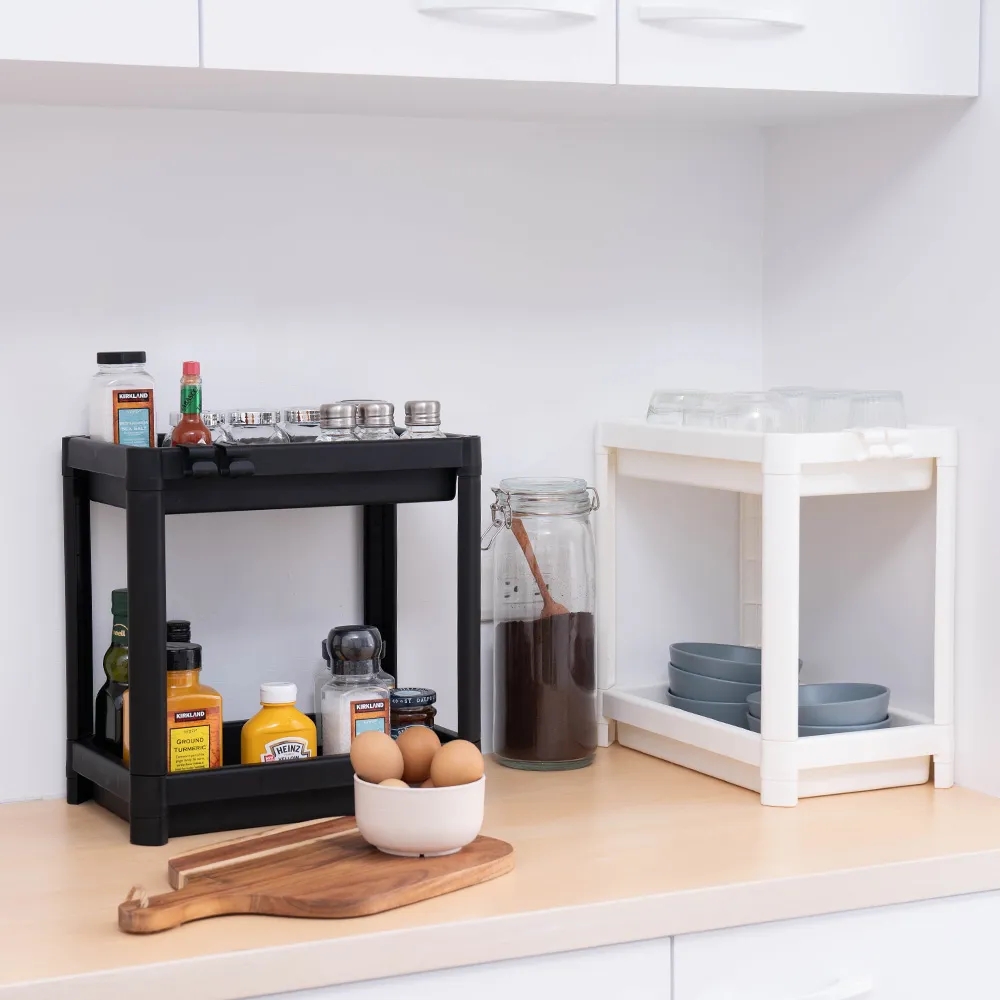 樂嫚妮 多用途三層架收納架附輪(黑/白)可選 歷史價格詳細信息