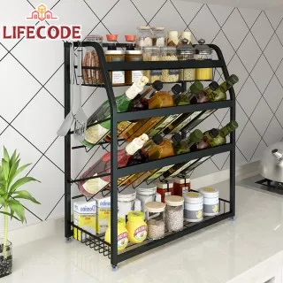 LIFECODE《收納王》304不鏽鋼三層方管碗碟架附筷子籠+砧板架 歷史價格詳細信息