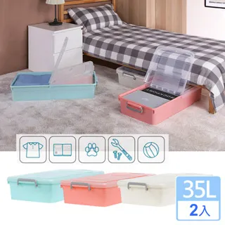 [HANDLE TIME]Vienna維也納雙掀蓋扁空間整理箱(二入) 歷史價格詳細信息