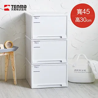 【日本天馬】Fits MONO純白系隨選18.4寬單層抽屜收納箱-3入 歷史價格詳細信息