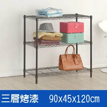 (鐵架王) 90*45*90三層烤漆層架-白色 歷史價格詳細信息
