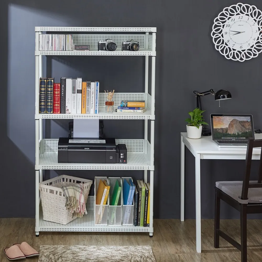 【鐵坊家具】《B》藤直五層架/含收納盒 鐵架 貨架 鐵力士 收納 置物 波浪架 展示架 層架 鍍鉻架 組合架 工業風 歷史價格詳細信息