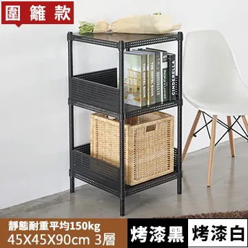 《舒適屋》鐵力士沖孔平面烤漆四層架附圍欄-45X45X150(2色可選) 歷史價格詳細信息
