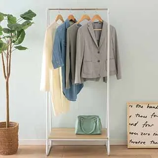 【IRIS OHYAMA】獨特木板風格分層收納吊掛衣架 PI-B3 歷史價格詳細信息