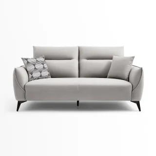 hoi! 林氏木業簡約時尚科技布雙人布沙發 S098-甜玉米色 歷史價格詳細信息