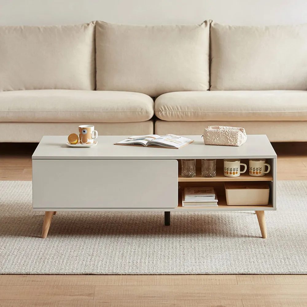 林氏木業簡約雙色收納可伸縮化妝桌 OV2C-灰色 歷史價格詳細信息