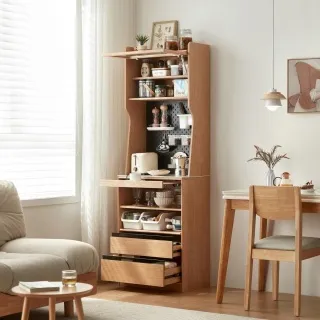 林氏木業四季0.6M收納餐邊高櫃 OU10T-白色 歷史價格詳細信息