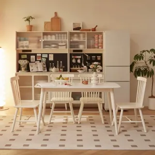 奶油風純白茶几電視櫃組合家用小戶型簡約設計感客廳巖板邊幾 歷史價格詳細信息