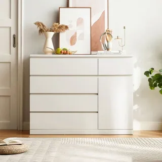 林氏木業北歐風百搭四門玄關鞋櫃 LS187-原木+白色 歷史價格詳細信息