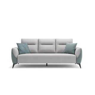 林氏木業簡約時尚科技布雙人布沙發 S098-黛青色 歷史價格詳細信息