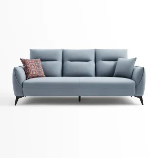 hoi! 林氏木業簡約時尚科技布雙人布沙發 S098-甜玉米色 歷史價格詳細信息