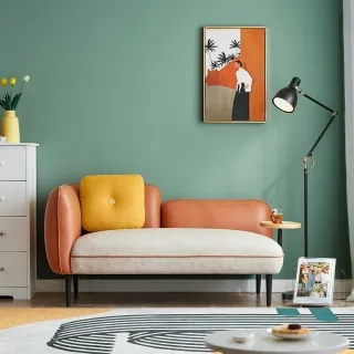 林氏木業北歐雙色四人布沙發 S023-米黃色 歷史價格詳細信息