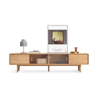 源氏木語實木電視機櫃簡約客廳原木地櫃北歐小戶型橡木儲物櫃 歷史價格詳細信息