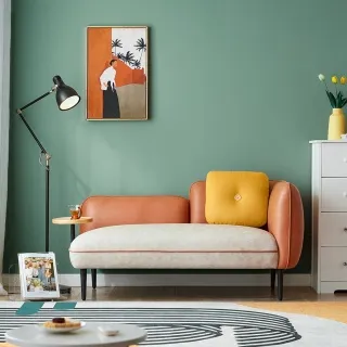 林氏木業北歐雙色四人布沙發 S023-米黃色 歷史價格詳細信息