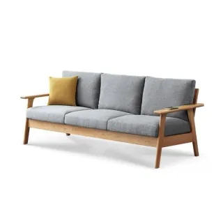 源氏木語亞丁北歐可調頭枕三人座布沙發 S0144 米白 歷史價格詳細信息