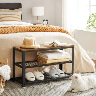 VASAGLE 工業風二層置物書桌/電腦桌1.2M-鐵鏽棕 LWD47X 歷史價格詳細信息