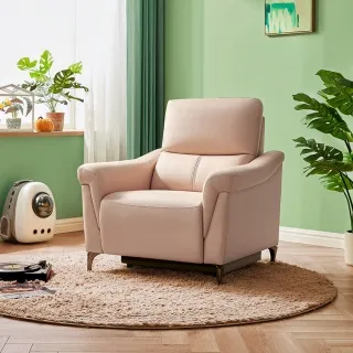 林氏木業科技布附USB插座單人電動沙發 LS332-暮光橙 歷史價格詳細信息