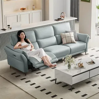 芝華仕頭等艙 科技布 三人加大電動沙發組附USB 30107 海風藍(不含腳凳) 歷史價格詳細信息