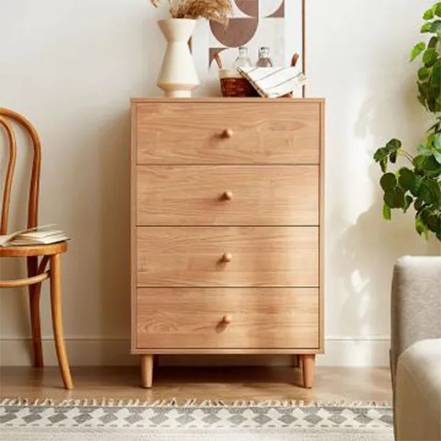 hoi! 林氏木業北歐風百搭單人座凳0.4M隔間櫃 LS187-原木色+白色 歷史價格詳細信息