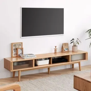 源氏木語橡木原木色玻璃滑門2M四格電視櫃 Y162N01 價格比較,價格查詢,歷史價格詳細信息