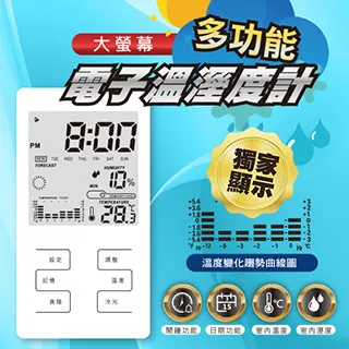 多功能濕溫度計 大數字時鐘 數位鬧鐘 溼溫度計 溫度計 濕度計 溼度計 歷史價格詳細信息