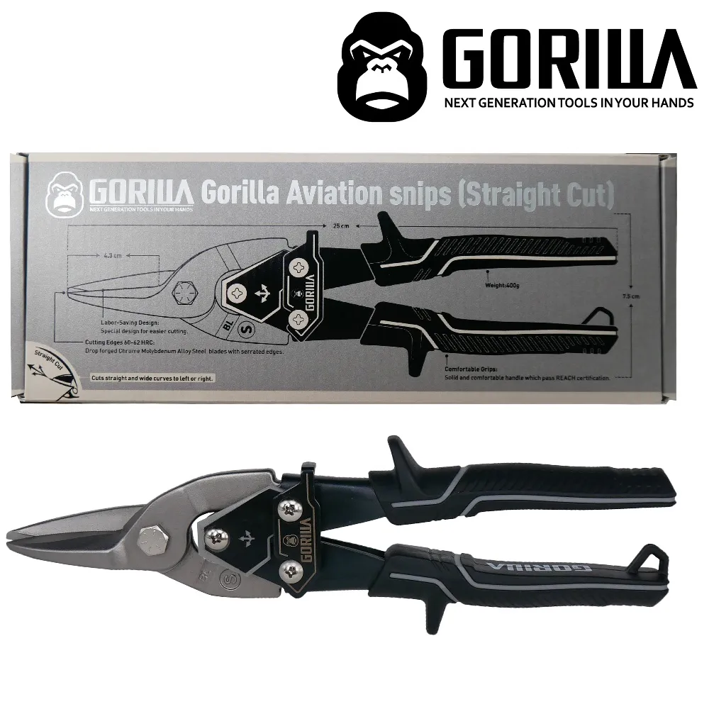 【GORILLA 紳士質人手工具】超省力鐵皮剪刀(直剪) 歷史價格詳細信息