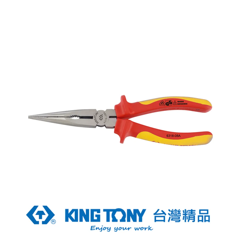 KING TONY 專業級工具 耐電壓長尖嘴鉗 8-1/4" KT6318-08A 歷史價格詳細信息
