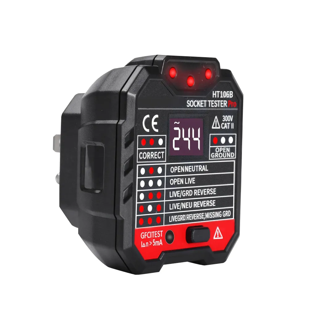 HT106B Socket Tester AC Voltage Detector Wall Plug Fault Checker 歷史價格詳細信息