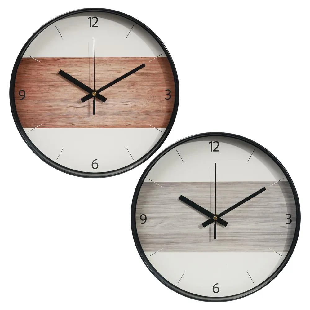 TRENY 時鐘 掛鐘 北歐靜音時鐘掛鐘 日式靜音木紋時鐘掛鐘 簡約無框時鐘掛鐘 時鐘 30cm 歷史價格詳細信息