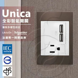 法國Schneider Unica Plus雙插座(附接地極)_可可亞(ABS外框) 歷史價格詳細信息