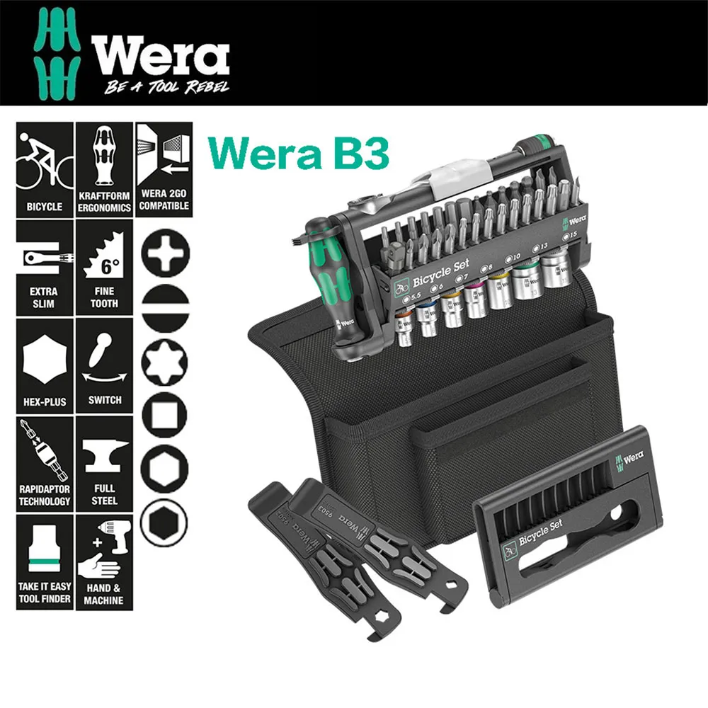 【Wera】棘輪扳手/彩色套筒/起子頭鐵馬工具組-附帆布包(WERA B3) 歷史價格詳細信息