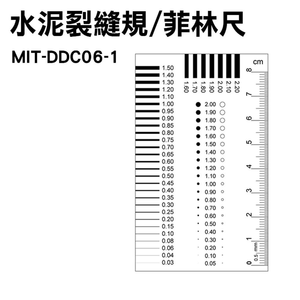 水泥裂縫規/菲林尺(1號到4號各10張) 851-DDC06-40 歷史價格詳細信息