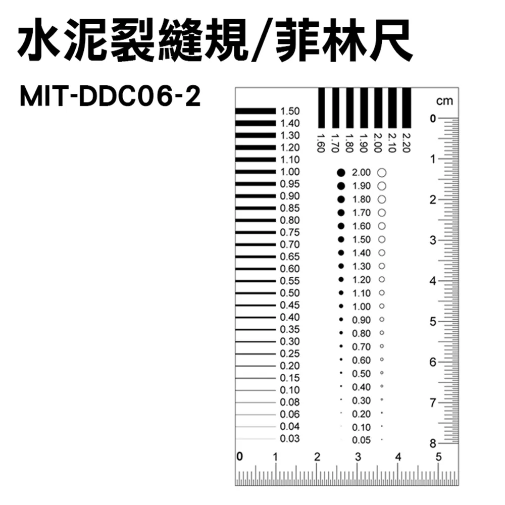 水泥裂縫規/菲林尺(1號到4號各10張) 851-DDC06-40 歷史價格詳細信息